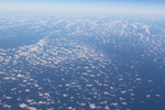 飛行機から見た羊雲