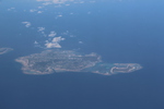 旅客機から見た沖縄周辺の島々