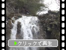 冬の「奈曽の白滝（白瀑谷）」の滝口と上流