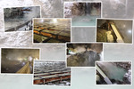 積雪期の草津温泉「湯畑と周辺」の朝と夜