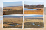 紅葉期の釧路湿原「湿原の中を曲がって流れる川」