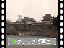 雪の福岡城址「濠と石垣」