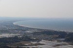 寒風山から見た八郎潟近くの日本海
