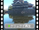 夏の信州・松本城「濠に揺れる天守閣の影」