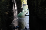 真名井の滝とボート