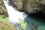 秋の巖立峡「三ッ滝の滝壺」