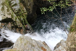 秋の巖立峡「三ッ滝の瀑布」