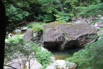 夏の三段峡「蓬莱岩」