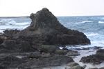 深浦・千畳敷の「ライオン岩」