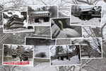 冬・積雪期の弘前城「城門群、櫓群、雪風情」