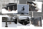 冬・積雪期の弘前城「追手門」