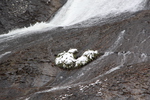 冬の九重「龍門の滝」の残雪