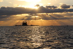 九十九島「夕陽の帯とオジカ島」