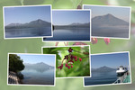 支笏湖から見た「風不死岳と樽前山」