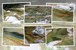 面河渓「多彩な色模様の五色河原」