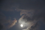 夕方の「月と雲」