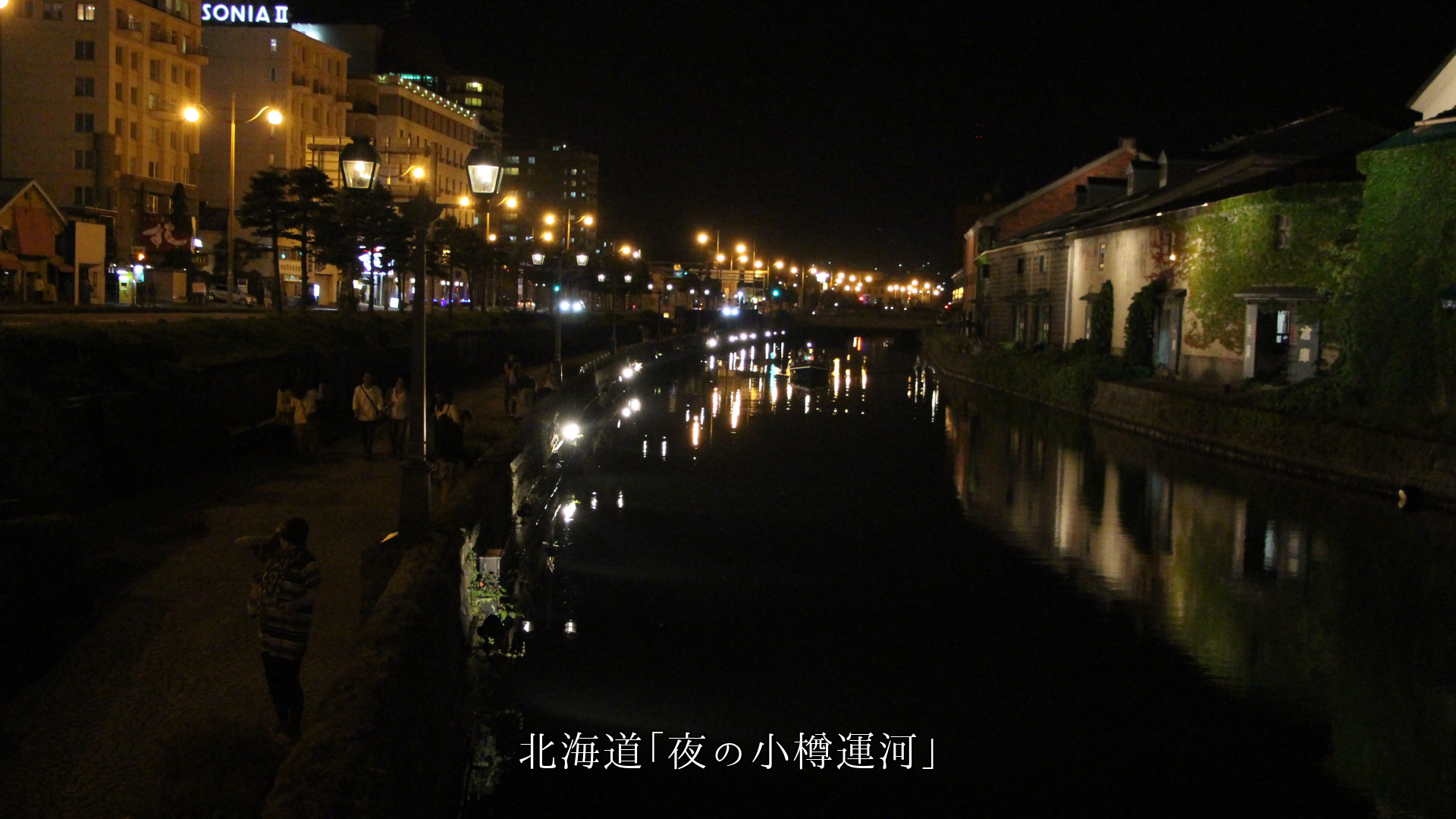 市街地で瞬く夜景と灯り 光は瞬き回り 影も風情を高める